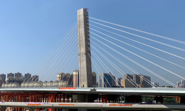     项目快讯|信阳跨京广铁路转体斜拉桥成功转体合龙！